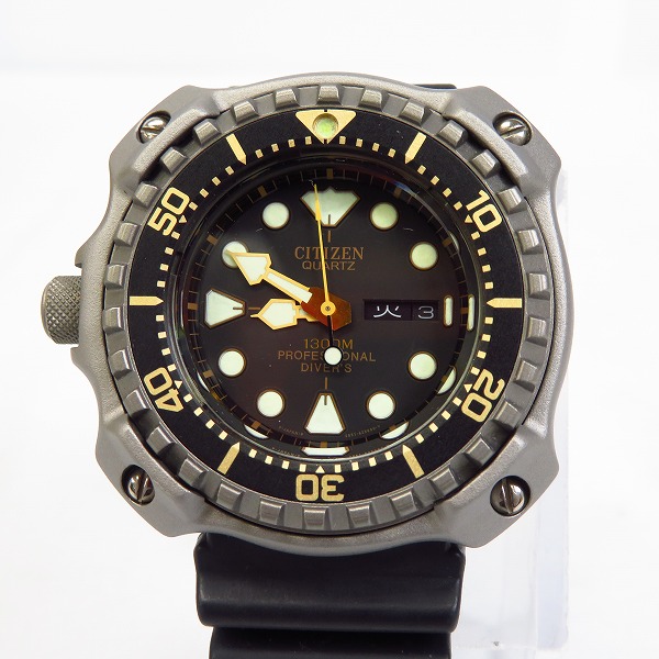 実際に弊社で買取させて頂いたCITIZEN/シチズン QUARTZ/クオーツ 腕時計 PROFESSIONAL DIVER'S 1300M/DVA55-0033【動作未確認】