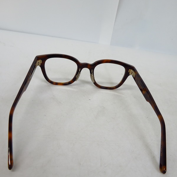 実際に弊社で買取させて頂いたOG×OLIVER GOLDSMITH/オリバーゴールドスミス Re.COMMANDER 46 デミ柄/べっ甲柄 眼鏡/メガネフレームの画像 3枚目
