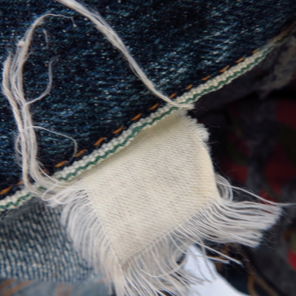 実際に弊社で買取させて頂いたSUGAR CANE/シュガーケーン EDO AI DENIM 江戸藍 砂糖黍デニムパンツ W36L34の画像 4枚目