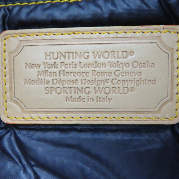 実際に弊社で買取させて頂いたHUNTING WORLD/ハンティングワールド イタリア製 バチュークロス ハンド/ボストンバッグ の画像 4枚目