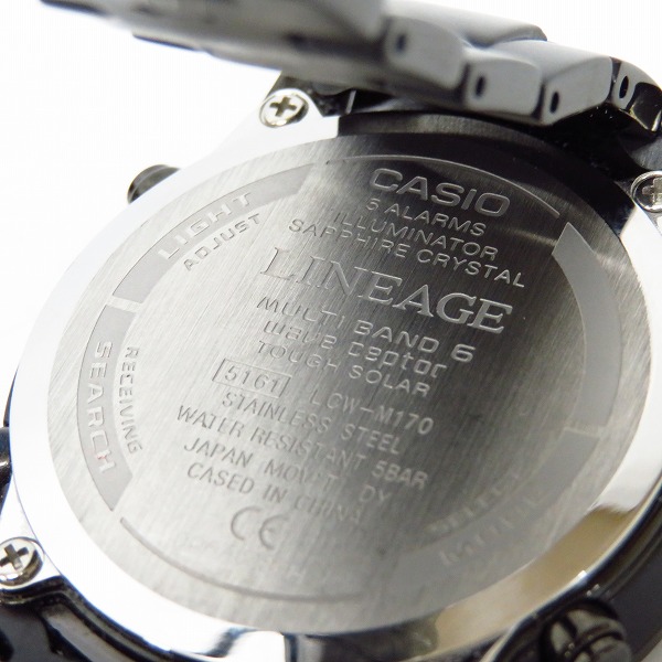 実際に弊社で買取させて頂いた【保証期間内】CASIO/カシオ LINEAGE リニエージ 電波ソーラー LCW-M170DB-1AJF の画像 3枚目