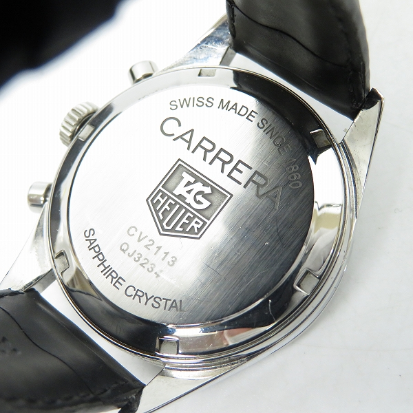 実際に弊社で買取させて頂いたTAG HEUER/タグホイヤー CARRERA カレラ 自動巻 クロノグラフ CV2113の画像 4枚目