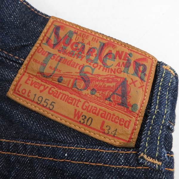 実際に弊社で買取させて頂いたSUGAR CANE/シュガーケーン ジッパーフライデニム USA製 lot：1955/W30L34の画像 2枚目