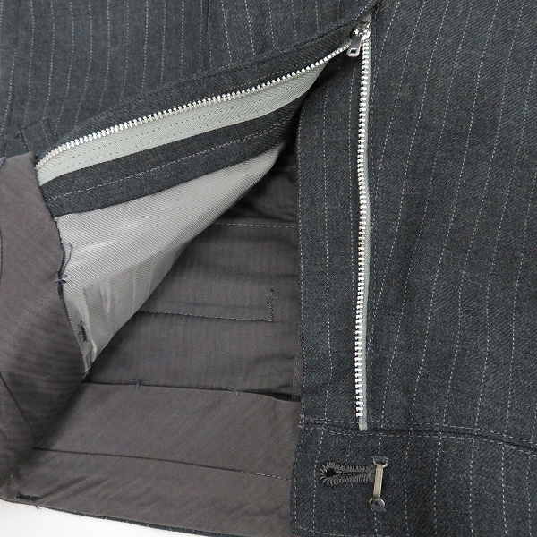 実際に弊社で買取させて頂いたKIM JONES×GU/キム・ジョーンズ スラックスパンツ ストライプ ウール/Mの画像 2枚目