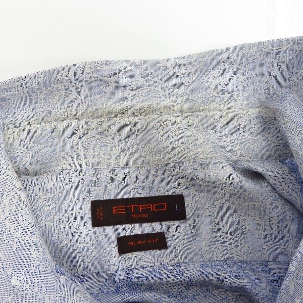 実際に弊社で買取させて頂いたETRO/エトロ 総柄ペイズリー スリムフィットシャツ/Lの画像 5枚目
