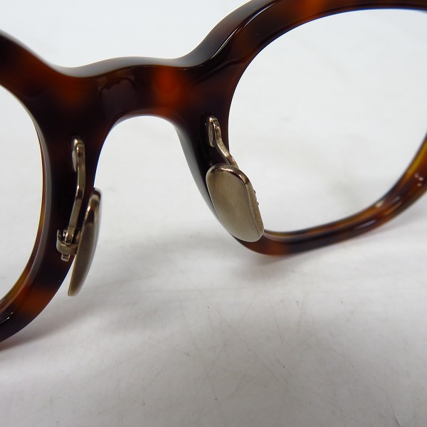 実際に弊社で買取させて頂いたOG×OLIVER GOLDSMITH/オリバーゴールドスミス Re.COMMANDER 46 デミ柄/べっ甲柄 眼鏡/メガネフレームの画像 4枚目