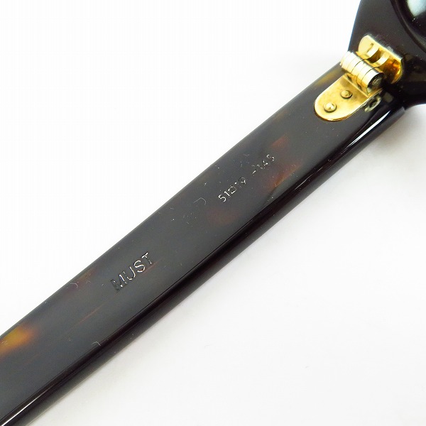 実際に弊社で買取させて頂いたOLIVER GOLDSMITH/オリバーゴールドスミス MUST 黒縁 度入り/眼鏡/メガネフレームの画像 3枚目