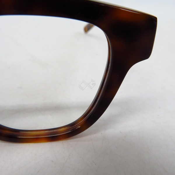 実際に弊社で買取させて頂いたOG×OLIVER GOLDSMITH/オリバーゴールドスミス Re.COMMANDER 46 デミ柄/べっ甲柄 眼鏡/メガネフレームの画像 8枚目