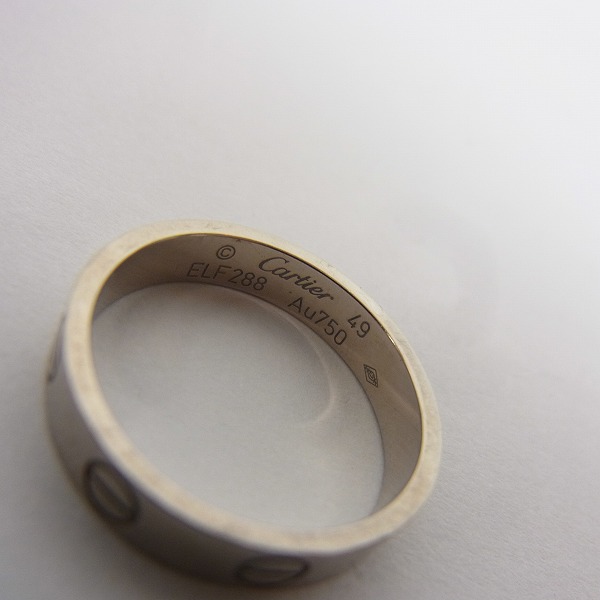 実際に弊社で買取させて頂いたCartier/カルティエ ラブリング 18金ホワイトゴールド ペア 49/59 9号/18.5号 2点セットの画像 3枚目