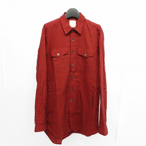 実際に弊社で買取させて頂いたFACTOTUM/ファクトタム チェック/カシミヤ混 長袖シャツ 0156117/46