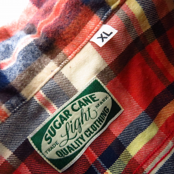 実際に弊社で買取させて頂いたSUGAR CANE/シュガーケーン チェックシャツ/XLの画像 2枚目
