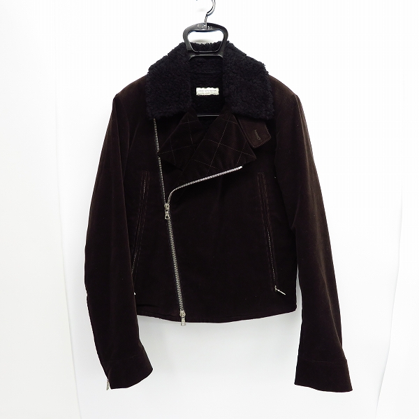 実際に弊社で買取させて頂いたDRIES VAN NOTEN/ドリスヴァンノッテン コーデュロイ 襟ボア ライダースジャケット/Ｓ