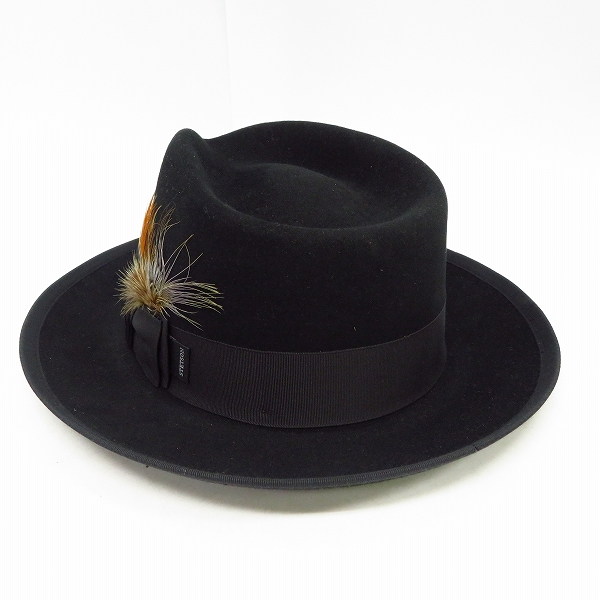 実際に弊社で買取させて頂いたCA4LA×STETSON V SHAPE HAT カシラ/ステットソン ラビットファー/中折れハットの画像 1枚目