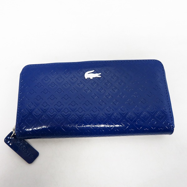 実際に弊社で買取させて頂いた【未使用】LACOSTE/ラコステ エナメルコート ラウンドファスナー 長財布