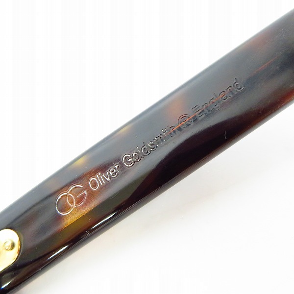 実際に弊社で買取させて頂いたOLIVER GOLDSMITH/オリバーゴールドスミス MUST 黒縁 度入り/眼鏡/メガネフレームの画像 4枚目