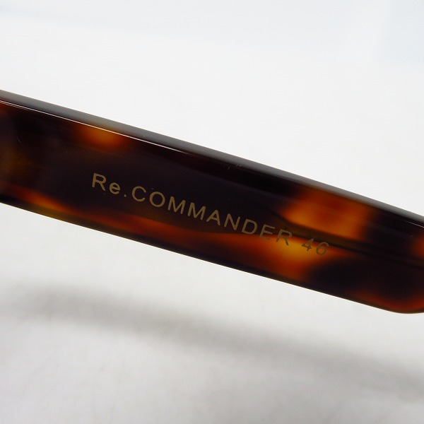 実際に弊社で買取させて頂いたOG×OLIVER GOLDSMITH/オリバーゴールドスミス Re.COMMANDER 46 デミ柄/べっ甲柄 眼鏡/メガネフレームの画像 6枚目
