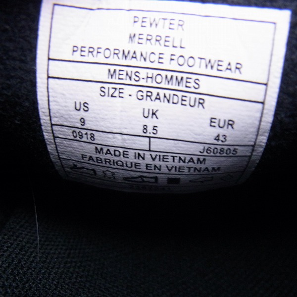 実際に弊社で買取させて頂いたMERRELL/メレル JUNGLE MOC/ジャングルモック J60805/US9の画像 5枚目