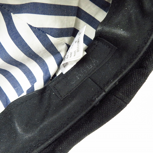 実際に弊社で買取させて頂いたCA4LA/カシラ 麻混 キャスケット/帽子 ブラック/黒の画像 4枚目