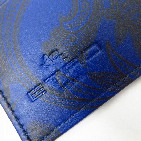 実際に弊社で買取させて頂いた【未使用タグ付】ETRO/エトロ 内ペイズリー 二つ折り レザー ウォレット/財布の画像 6枚目