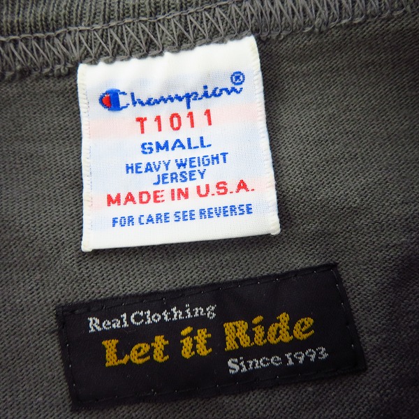 実際に弊社で買取させて頂いたChampion×Let it Ride/チャンピオン×レットイットライド Tシャツ カットソー コットン T1011/Sの画像 2枚目