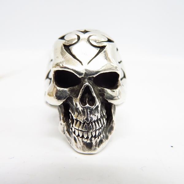 実際に弊社で買取させて頂いたCRAZY PIG/クレイジーピッグ トライバルスカルリング/20.5号の画像 1枚目