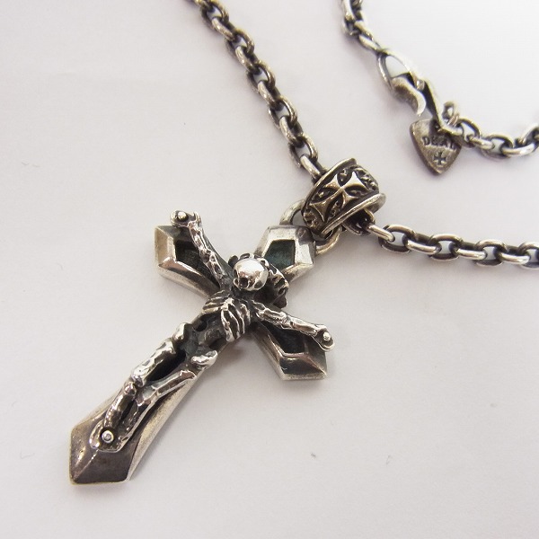 実際に弊社で買取させて頂いたDEAL DESIGN/ディールデザイン リバイブクロス スカル キリスト ネックレス