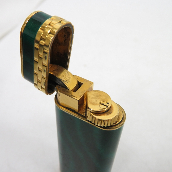 実際に弊社で買取させて頂いたCartier/カルティエ グリーンマーブル×ゴールド/ガスライター の画像 5枚目