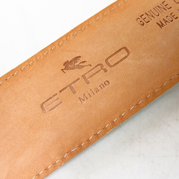 実際に弊社で買取させて頂いたETRO/エトロ パイソン 切り替えし レザー ベルトの画像 1枚目