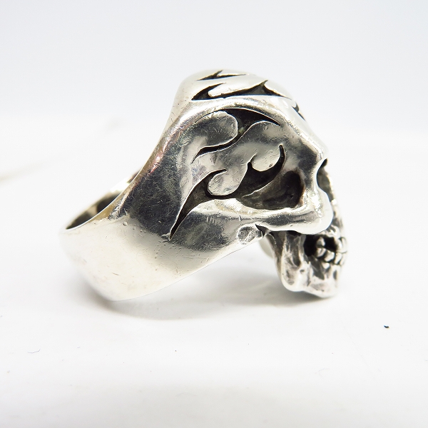 実際に弊社で買取させて頂いたCRAZY PIG/クレイジーピッグ トライバルスカルリング/20.5号の画像 2枚目