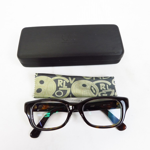 実際に弊社で買取させて頂いたOLIVER GOLDSMITH/オリバーゴールドスミス MUST 黒縁 度入り/眼鏡/メガネフレームの画像 8枚目