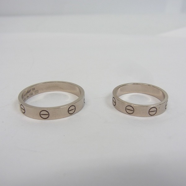 実際に弊社で買取させて頂いたCartier/カルティエ ラブリング 18金ホワイトゴールド ペア 49/59 9号/18.5号 2点セット