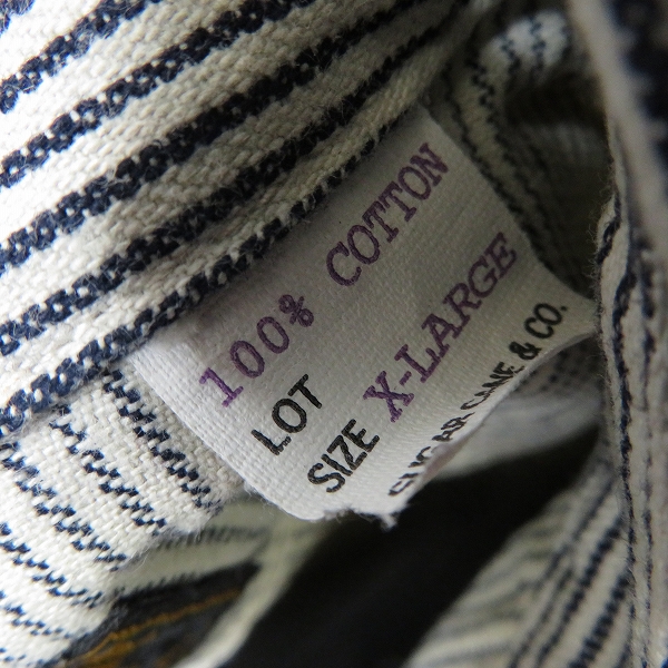 実際に弊社で買取させて頂いたSUGAR CANE/シュガーケーン ヒッコリー カバーオールシャツ/XLの画像 3枚目