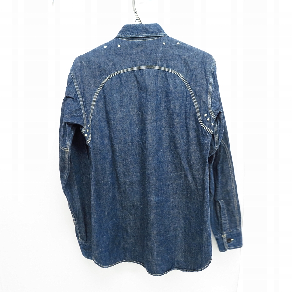 実際に弊社で買取させて頂いたSUGAR CANE/シュガーケーン ロングスリーブ/長袖 デニム シャツ SC20012 Size：Sの画像 1枚目