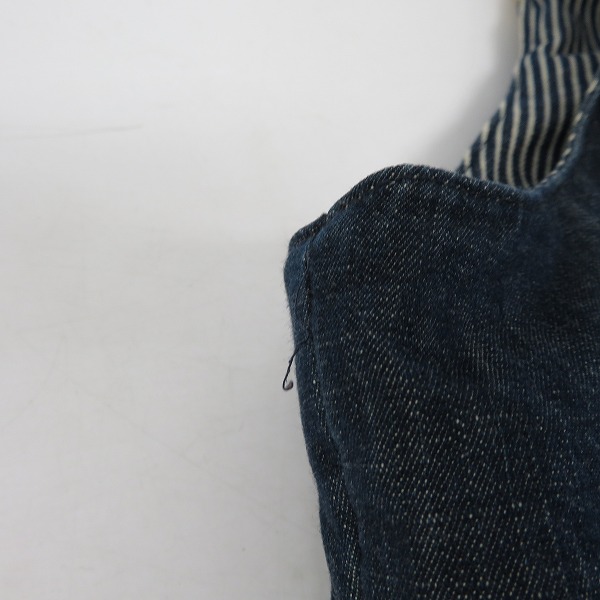 実際に弊社で買取させて頂いたSUGAR CANE/シュガーケーン デニムダウンベスト/XLの画像 5枚目