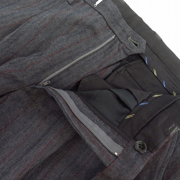 実際に弊社で買取させて頂いたkolor/カラー ストライプ ヘリンボーン柄 パンツ 11WCM-P12116S/3の画像 2枚目