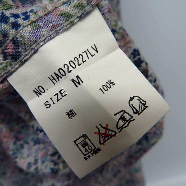 実際に弊社で買取させて頂いたHARE/ハレ 花柄 コットンシャツ 長袖/ロングスリーブ/Mの画像 3枚目