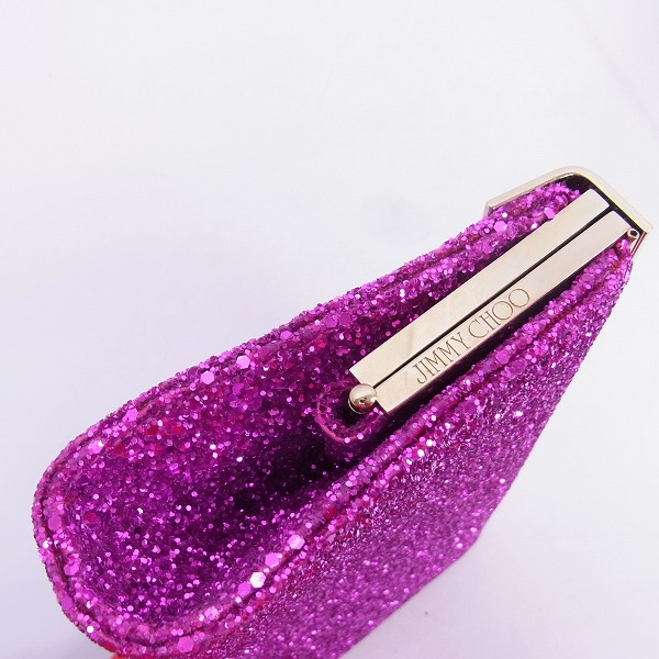 実際に弊社で買取させて頂いたJIMMY CHOO/ジミーチュウ セカンドバッグ/クラッチバッグ グリッター ピンクの画像 2枚目