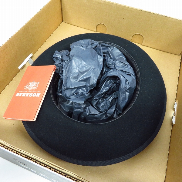 実際に弊社で買取させて頂いたCA4LA×STETSON V SHAPE HAT カシラ/ステットソン ラビットファー/中折れハットの画像 8枚目