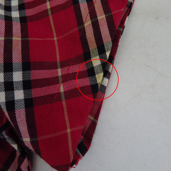 実際に弊社で買取させて頂いたBURBERRY LONDON/バーバリーロンドン チェック柄 ハーフスリーブ/半袖 シャツ M 3点セットの画像 4枚目