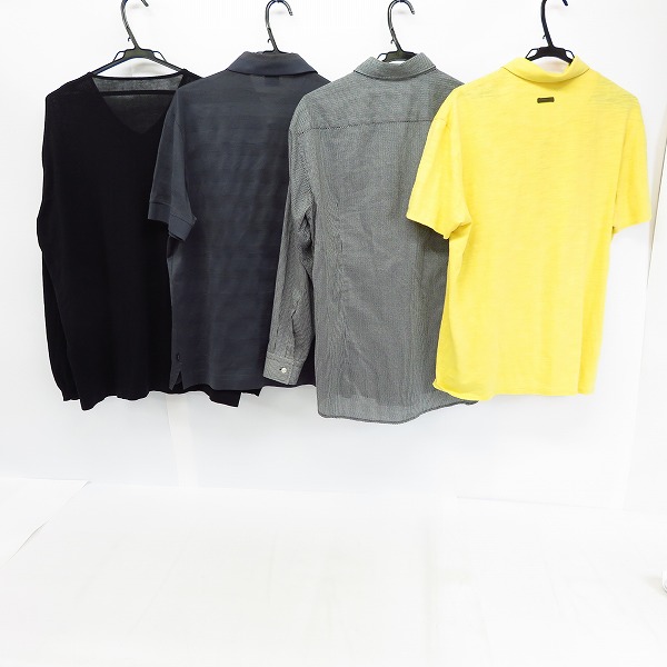 実際に弊社で買取させて頂いたHUGO BOSS/ヒューゴボス 総柄シャツ/Vネックニット/ポロシャツ L/XL/他 4点セットの画像 1枚目