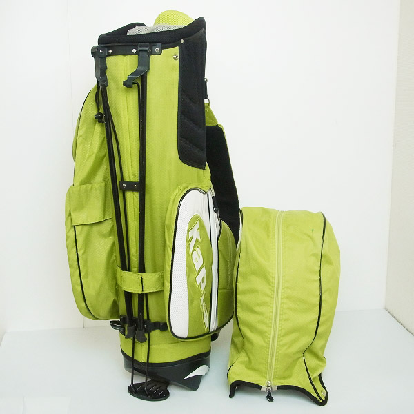 実際に弊社で買取させて頂いたkappa/カッパ 9型(47インチ対応)2.7kg軽量スタンド式 キャディバッグ 黄緑の画像 1枚目
