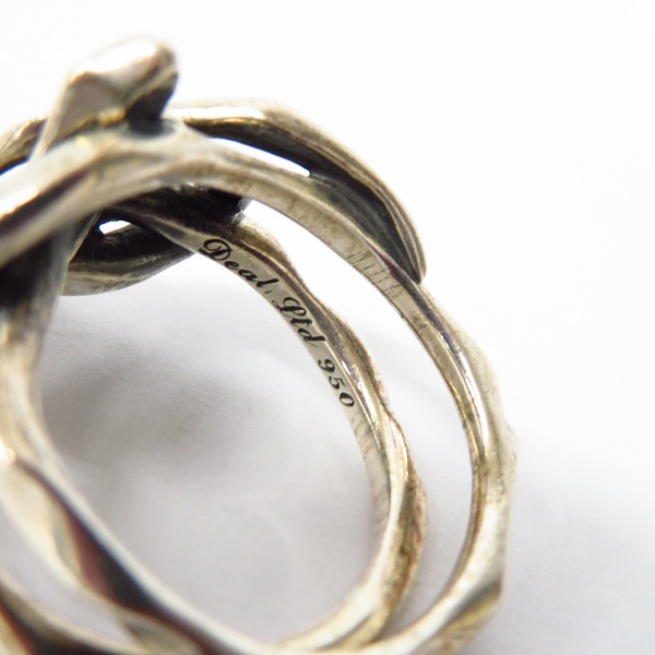 実際に弊社で買取させて頂いたDEAL DESIGN/ディールデザイン KNOT SNAKE ダブル リング/16.5号の画像 5枚目