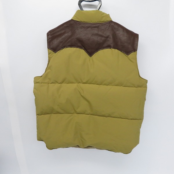 実際に弊社で買取させて頂いたSUGAR CANE/シュガーケーン レザーヨークダウンベスト/XLの画像 1枚目