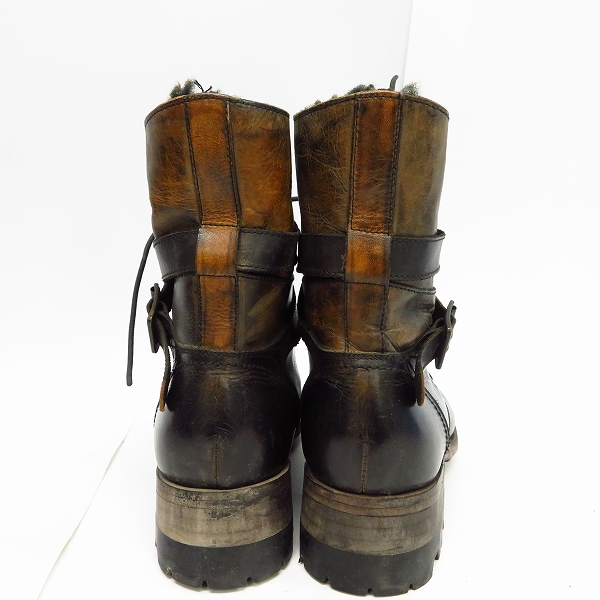 実際に弊社で買取させて頂いたalfredBANNISTER/アルフレッドバニスター ベルト レースアップ レザーブーツ/39の画像 1枚目