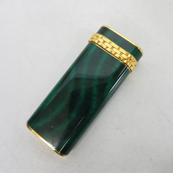 実際に弊社で買取させて頂いたCartier/カルティエ グリーンマーブル×ゴールド/ガスライター 