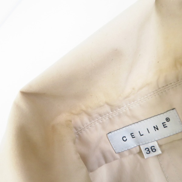 実際に弊社で買取させて頂いたCELINE/セリーヌ コットン地 スプリングコート/トップコート Size：36の画像 5枚目