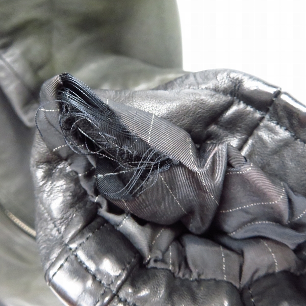 実際に弊社で買取させて頂いたLITHIUM HOMME/リチウム オム カウレザー シングルライダース ジャケット/48の画像 8枚目