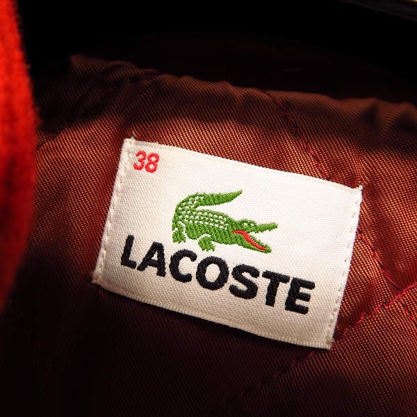 実際に弊社で買取させて頂いたLACOSTE/ラコステ ウール/中綿 ダッフルコート レッド/38の画像 2枚目