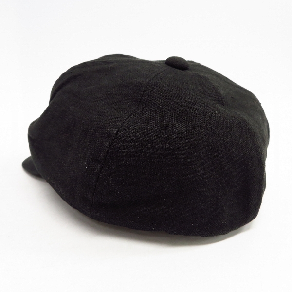 実際に弊社で買取させて頂いたCA4LA/カシラ 麻混 キャスケット/帽子 ブラック/黒の画像 1枚目