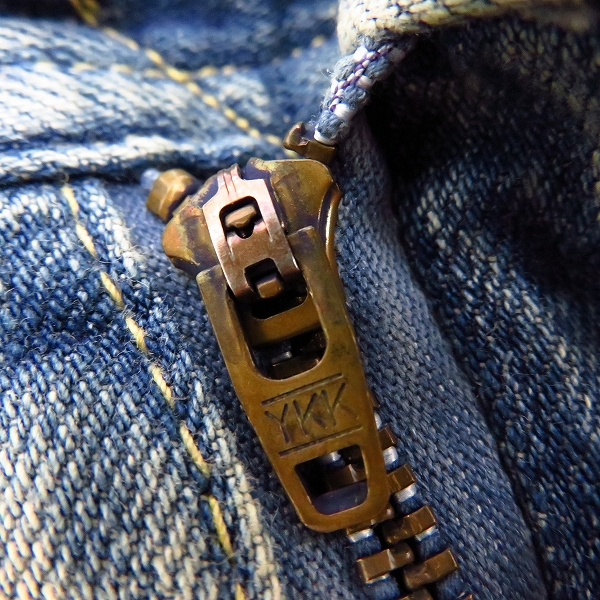 実際に弊社で買取させて頂いたM/エム THANK YOU FRIENDS スターパッチ 小窓/ダメージ/リペア加工 デニムパンツ/Mの画像 7枚目